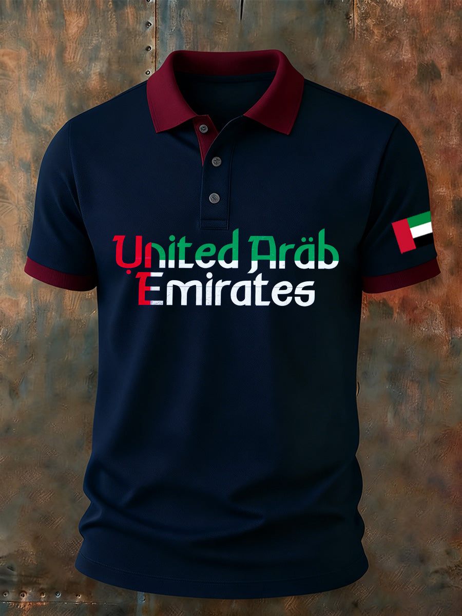 Herren UAE Kunstdruck Komfort Polo Shirt