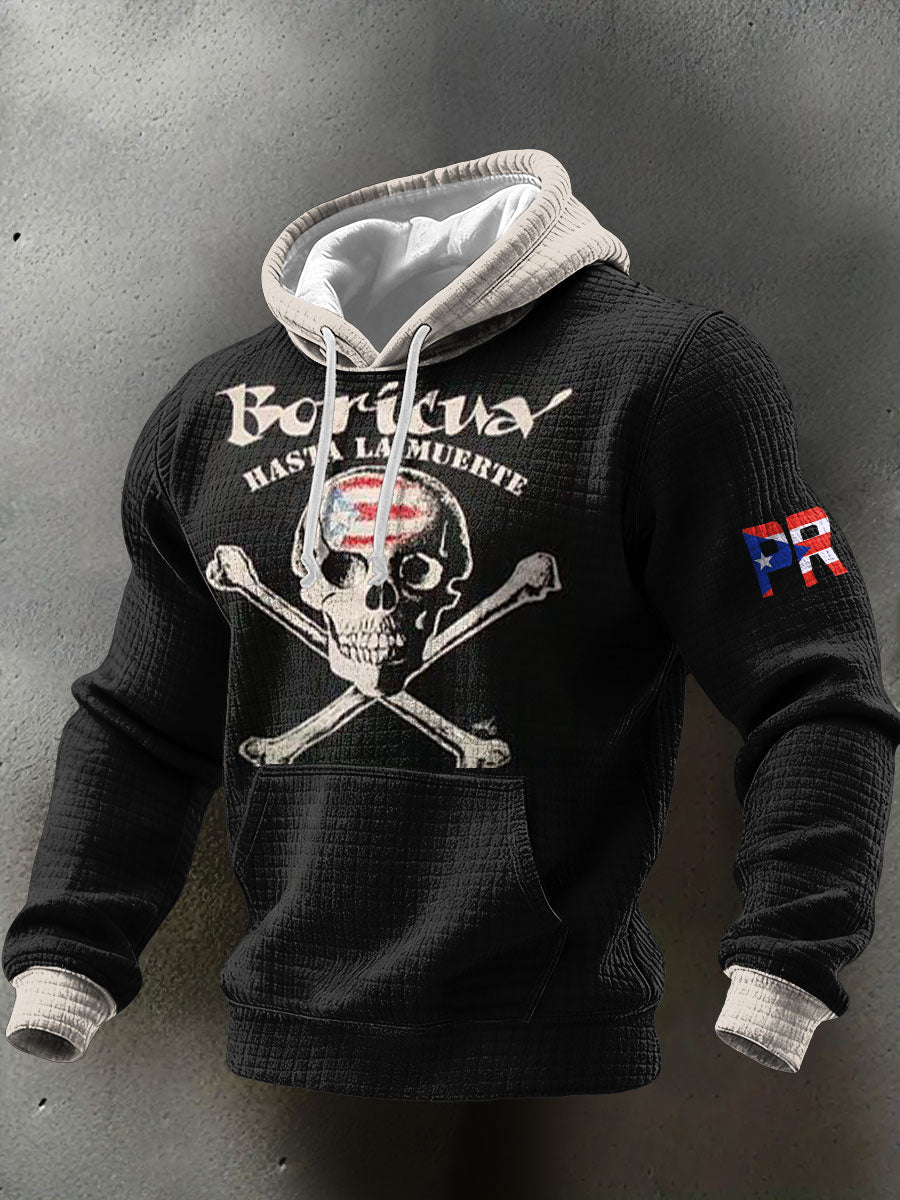 Men's Puerto Rico Proud Art Printed Hoodie