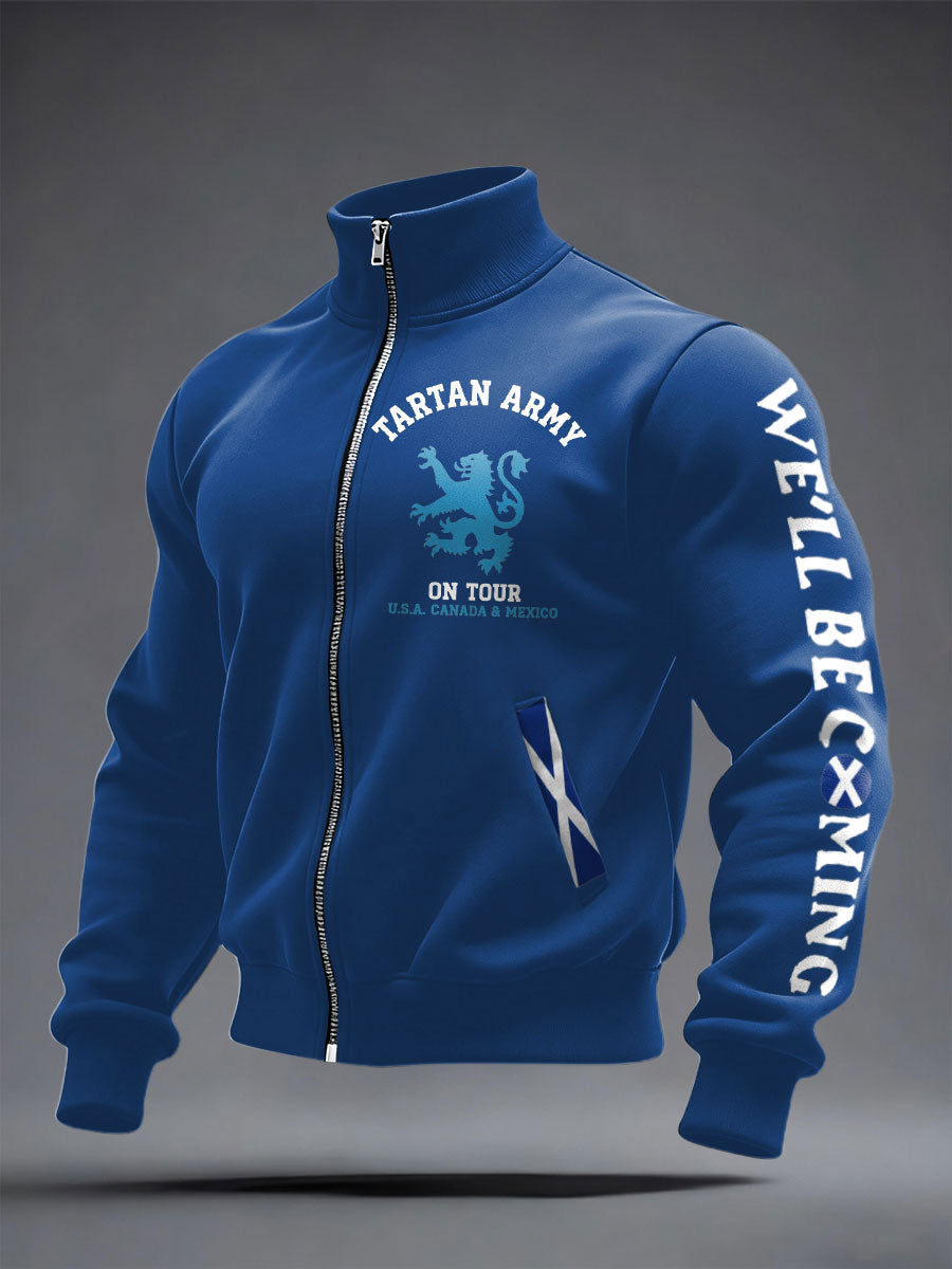 Unisex Scotland Football Lover We'll Be Coming Printed Coat