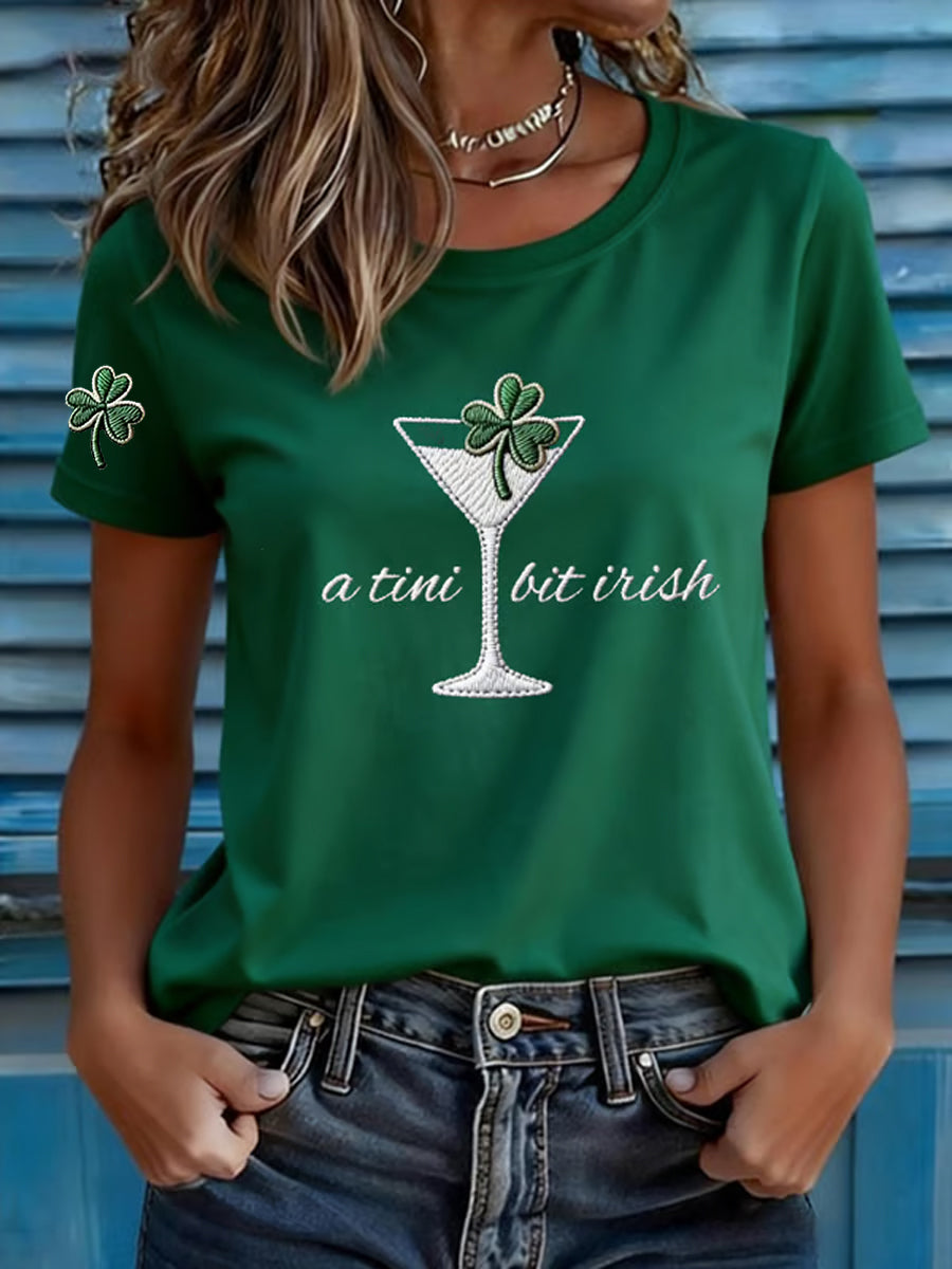 Women's St. Patrick's Day Shamrock Art Short-Sleeve T-Shirt