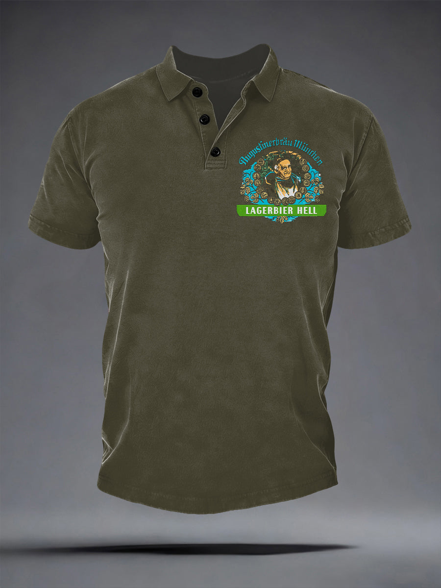 Herren-Bierliebhaber-Hemd mit kurzen Ärmeln