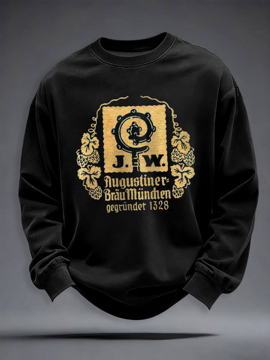 Herren Bier liebhaber Sweatshirt mit Rundhals ausschnitt