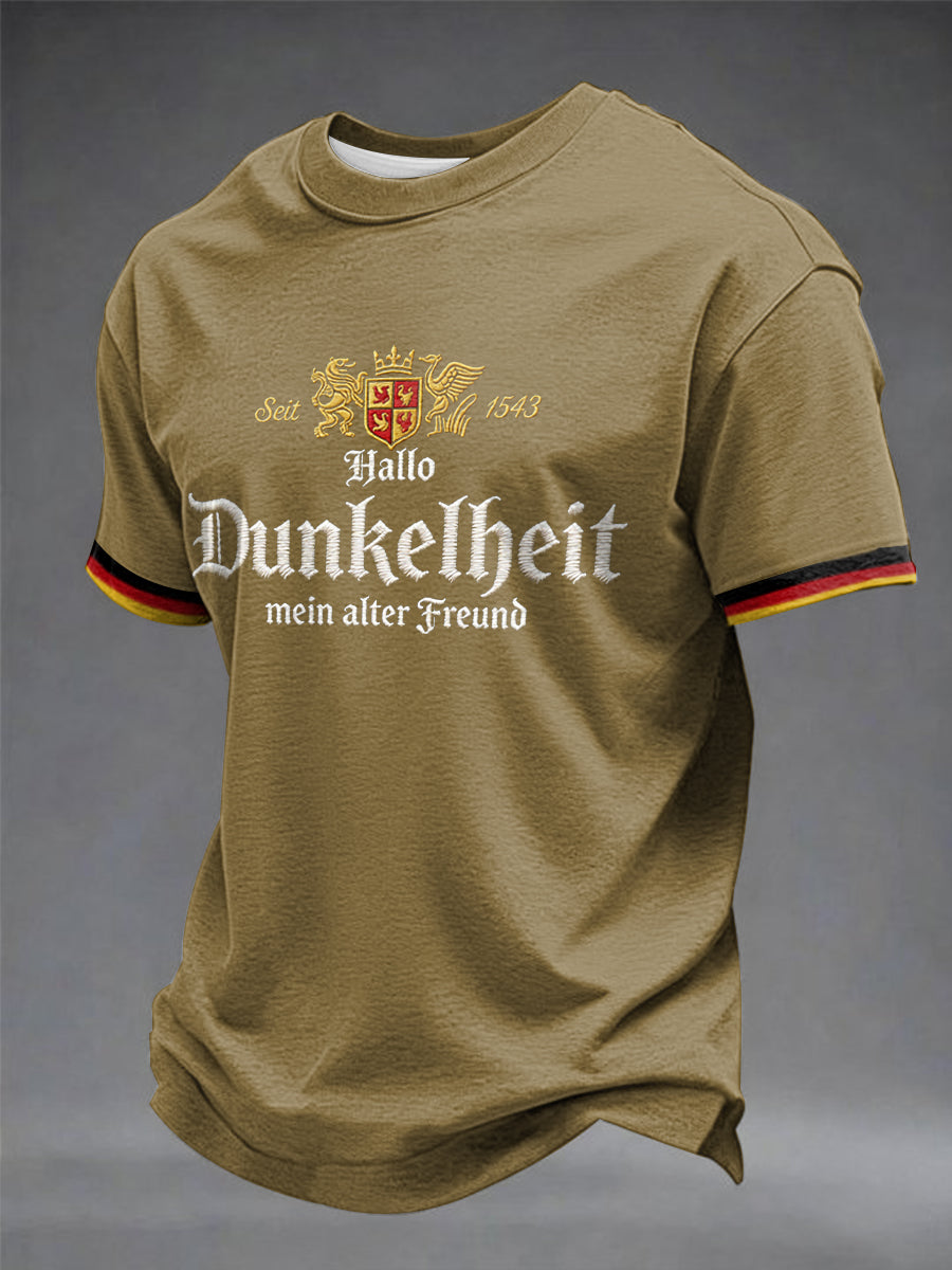 Herren-T-Shirt mit dem Aufdruck „Hello Darkness My Old Friend“