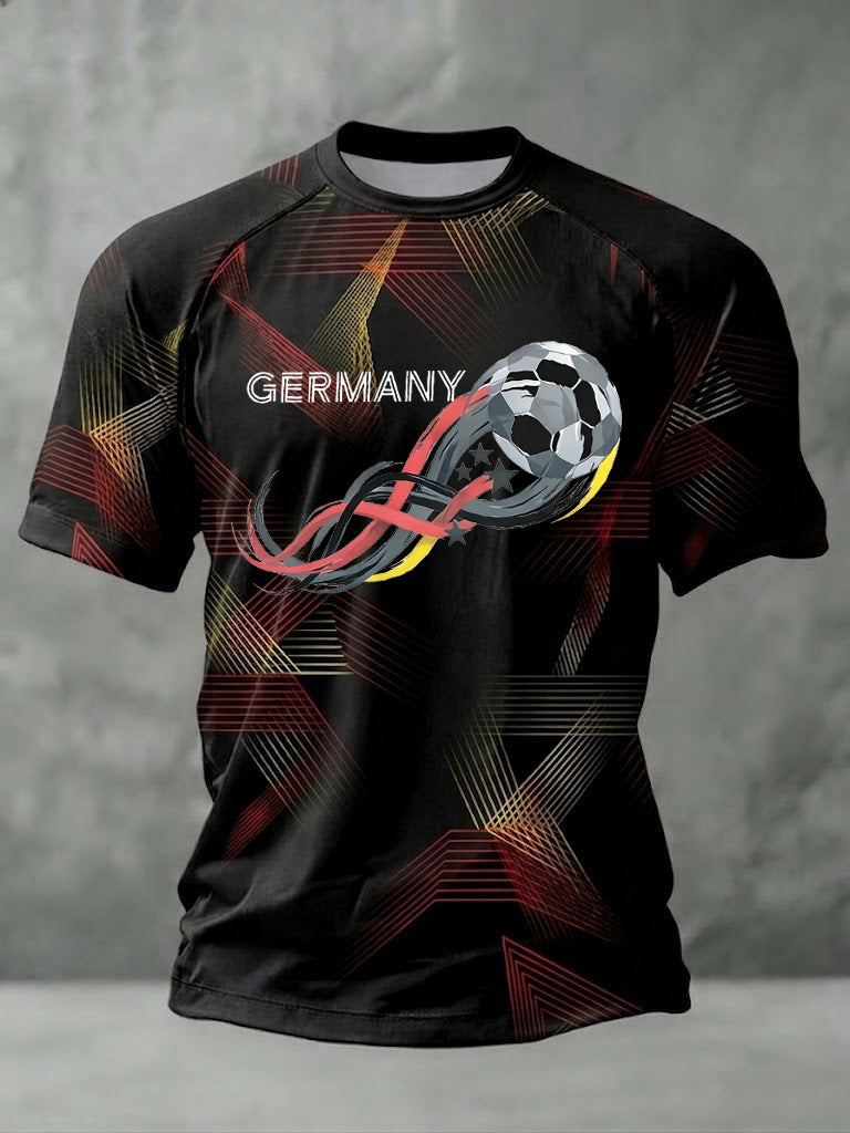 Herren-Fußball-T-Shirt mit Deutschland-Print
