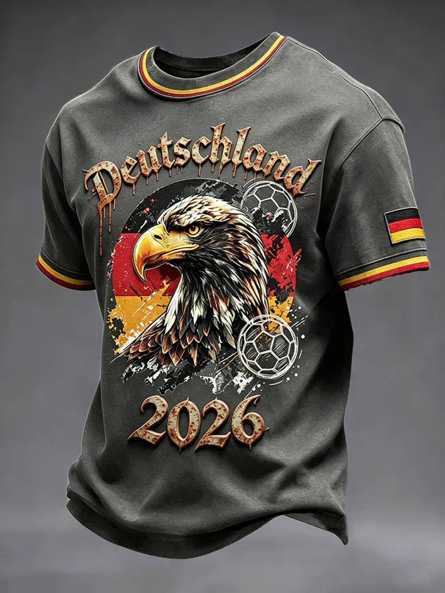 Herren-Fußballfan-T-Shirt mit Deutschland-Print