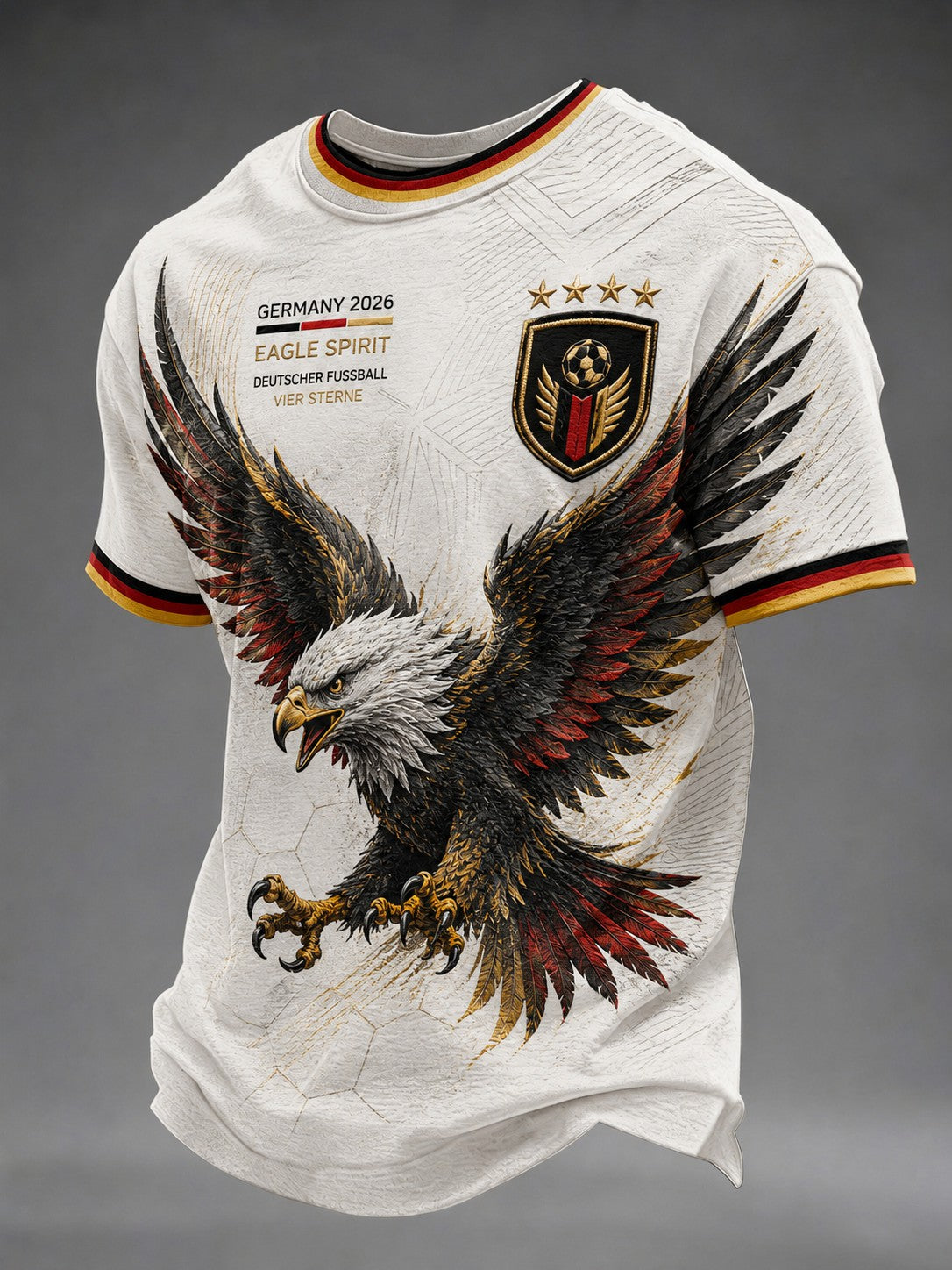 Herren-Fußball-T-Shirt mit Deutschland-Druck