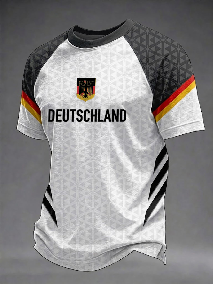 Herren-Fußballfan-T-Shirt mit Deutschland-Print