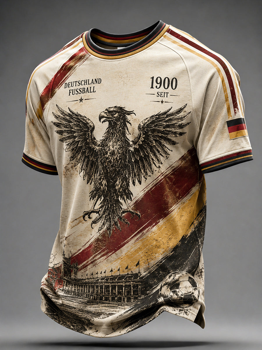 Herren-Fußball-T-Shirt aus Deutschland mit kurzen Ärmeln