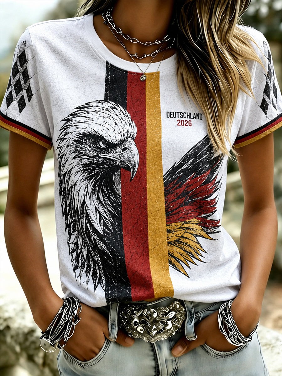 Women's Germany Football Short-Sleeved T-Shirt