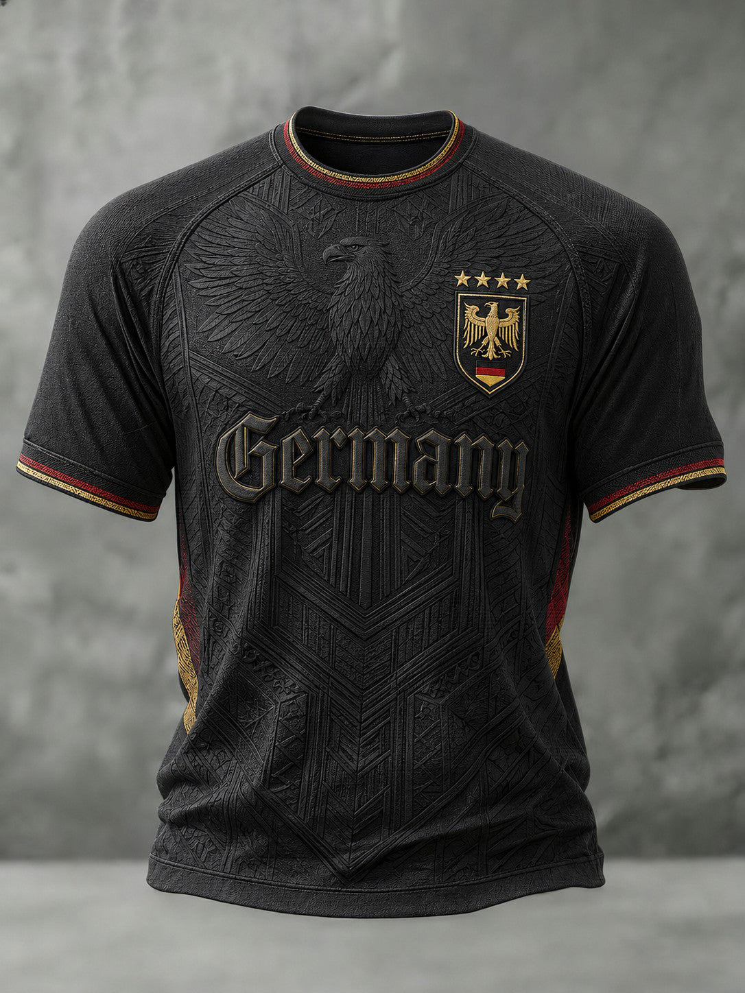 Herren-Fußball-T-Shirt mit Deutschland-Druck