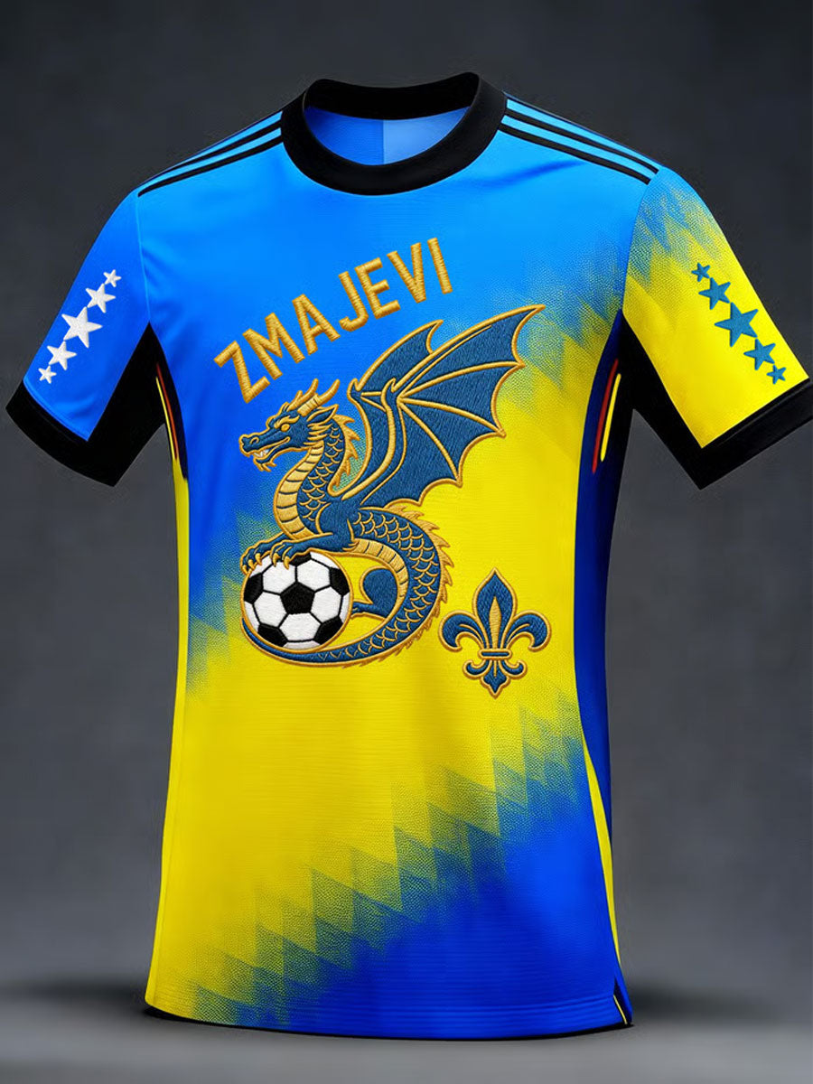 Unisex-Fußballfan-T-Shirt aus Bosnien mit ZMAJEVI-Print