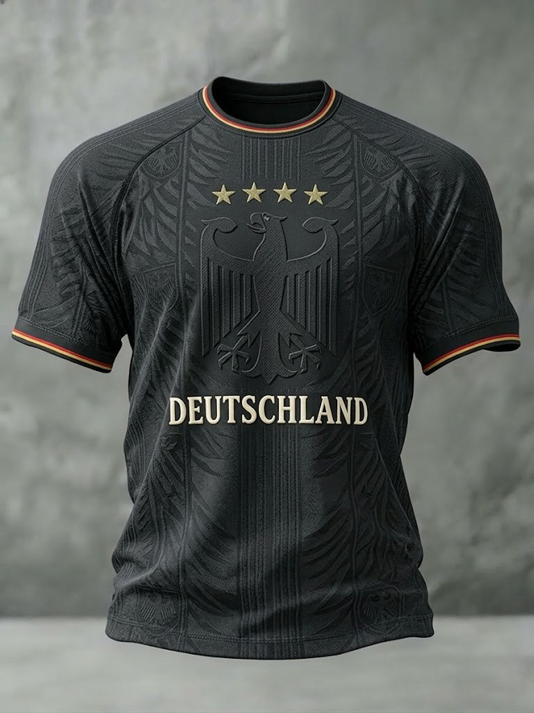 Herren-Fußball-T-Shirt mit Deutschland-Druck