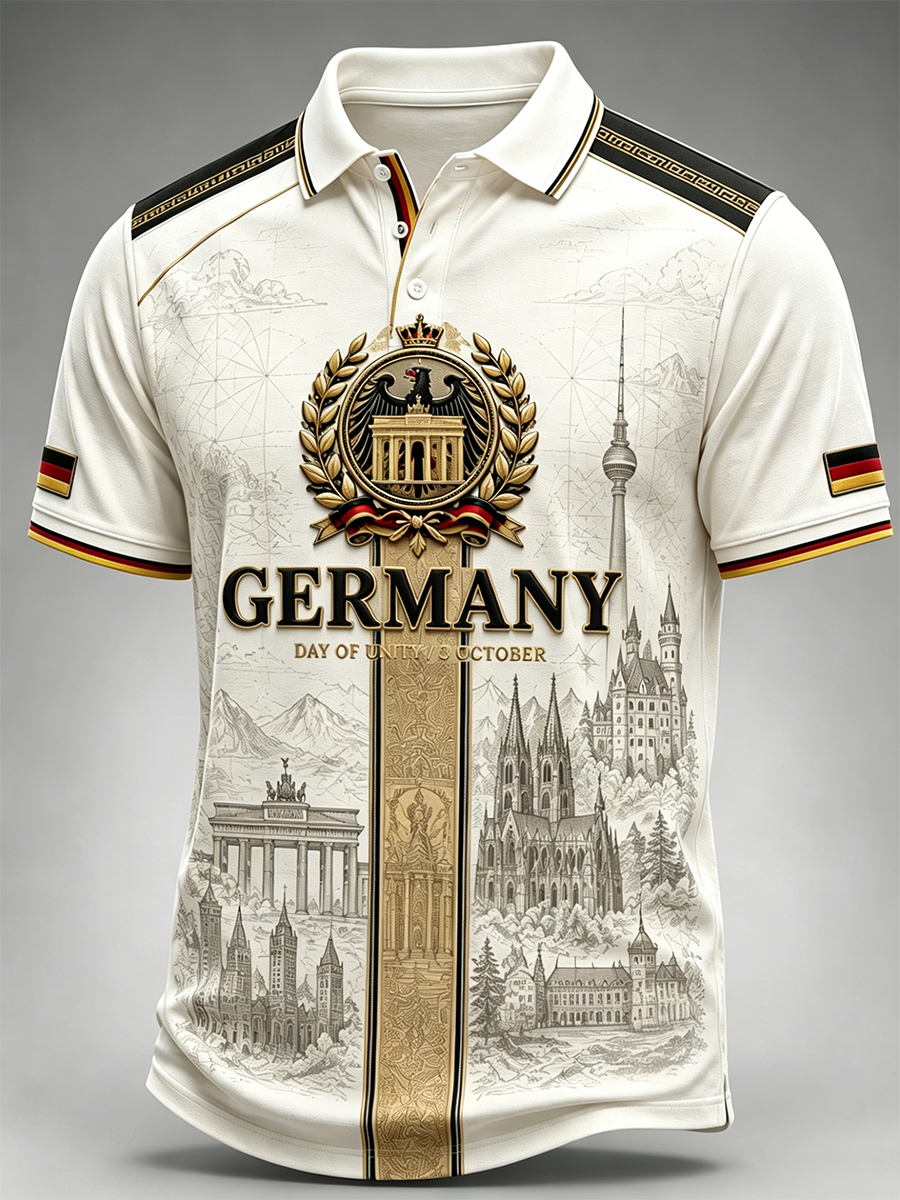 Herren-T-Shirt zum Tag der Deutschen Einheit mit kurzen Ärmeln