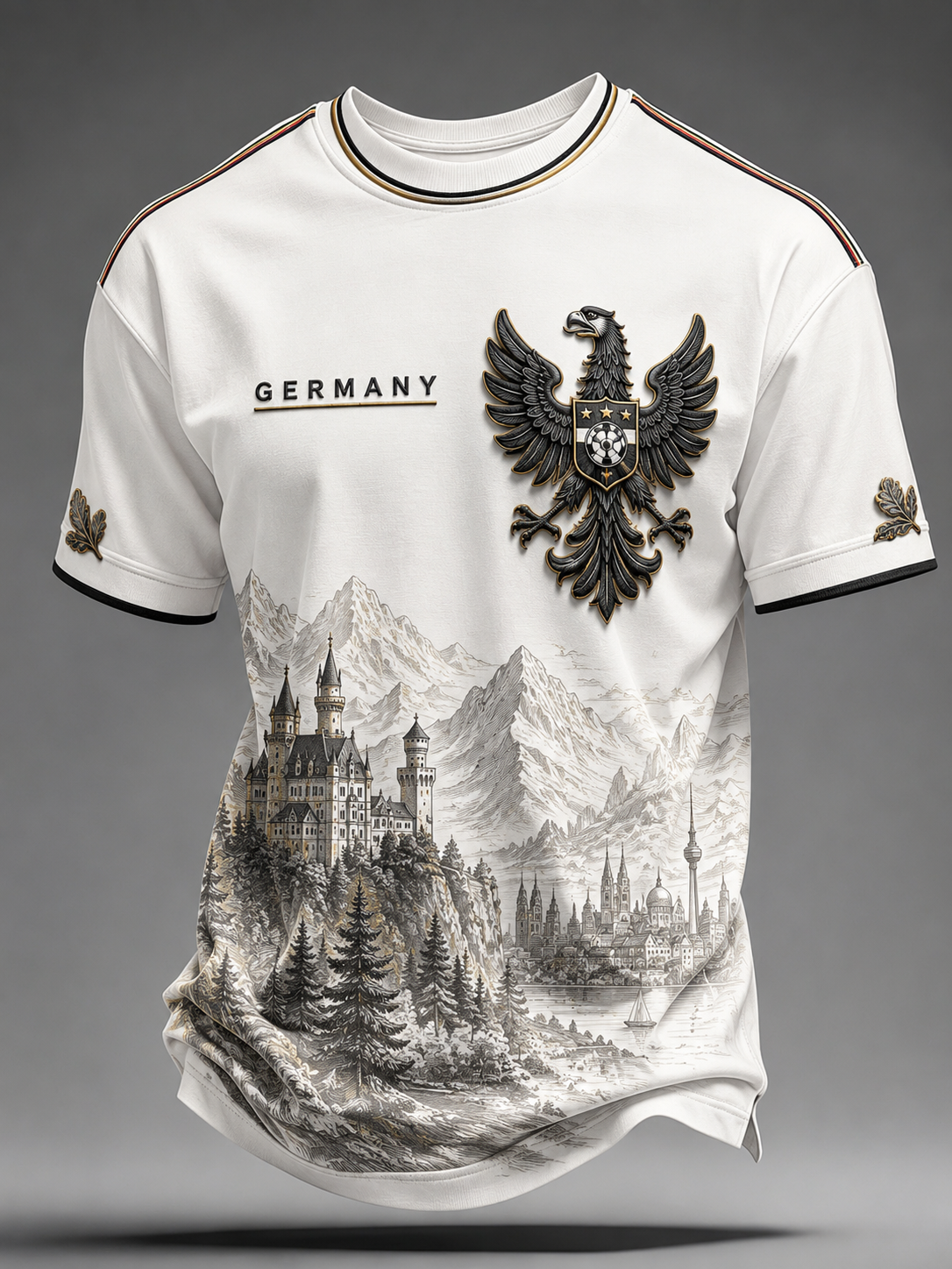 Herren-T-Shirt zum Tag der deutschen Einheit mit kurzen Ärmeln