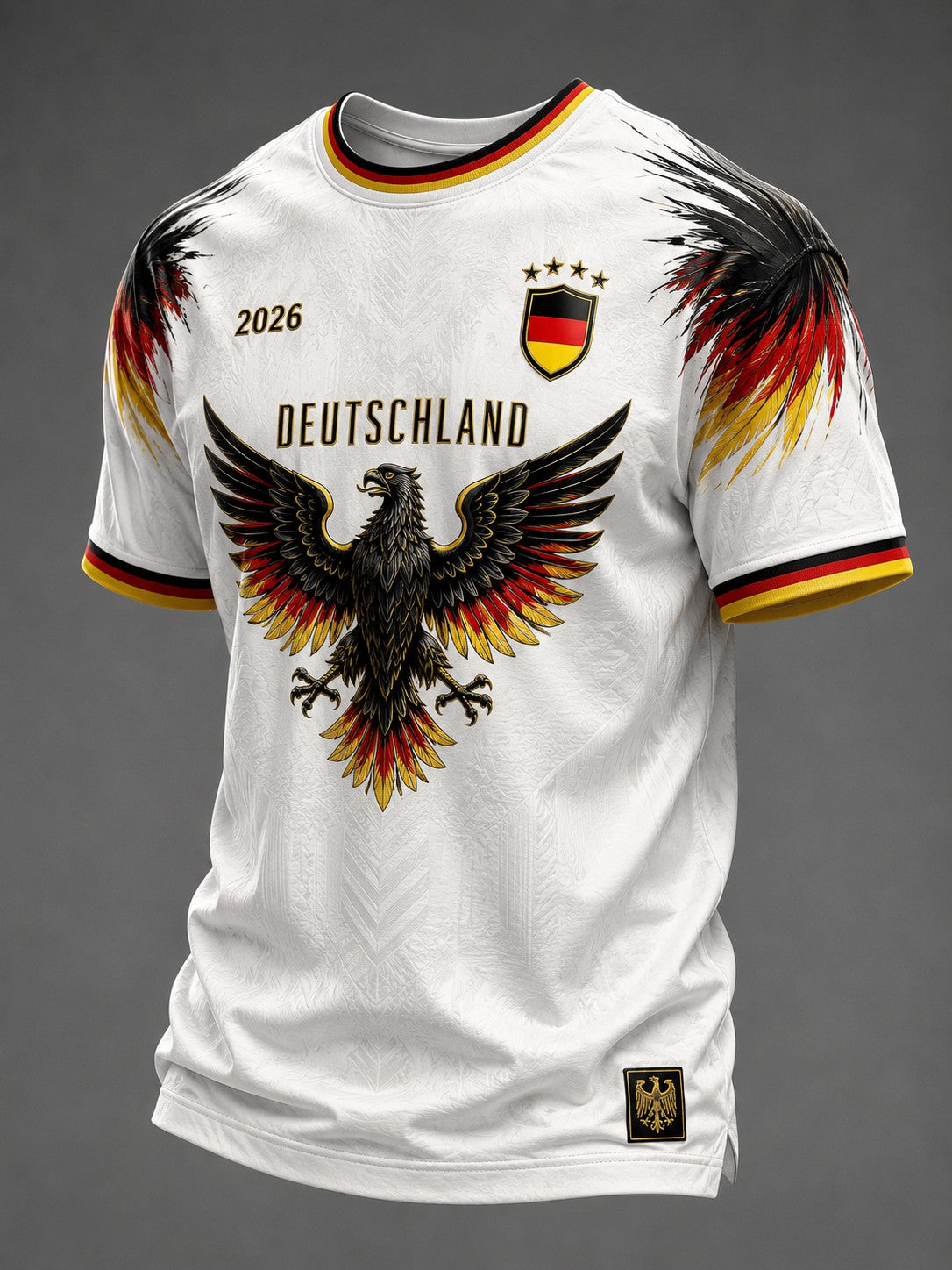 Herren-Fußball-T-Shirt mit Deutschland-Druck
