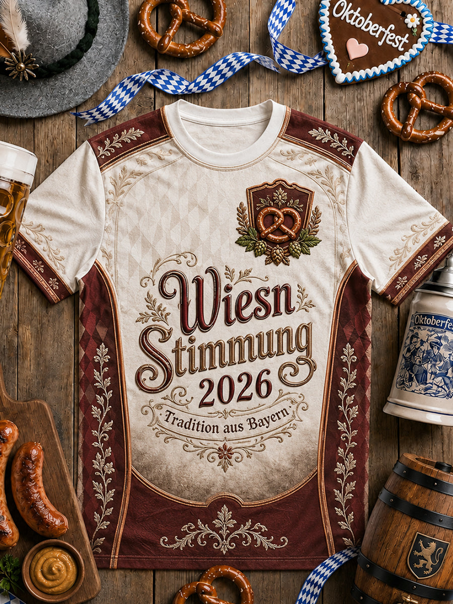Herren-Oktoberfest-T-Shirt im Trikotstil 2026