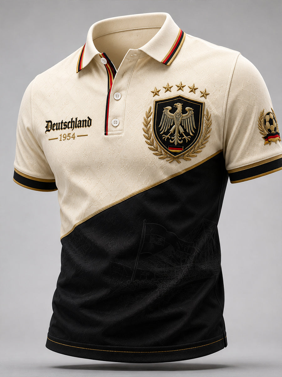 Herren-Fußballkurzarm-T-Shirt in deutscher Ausführung