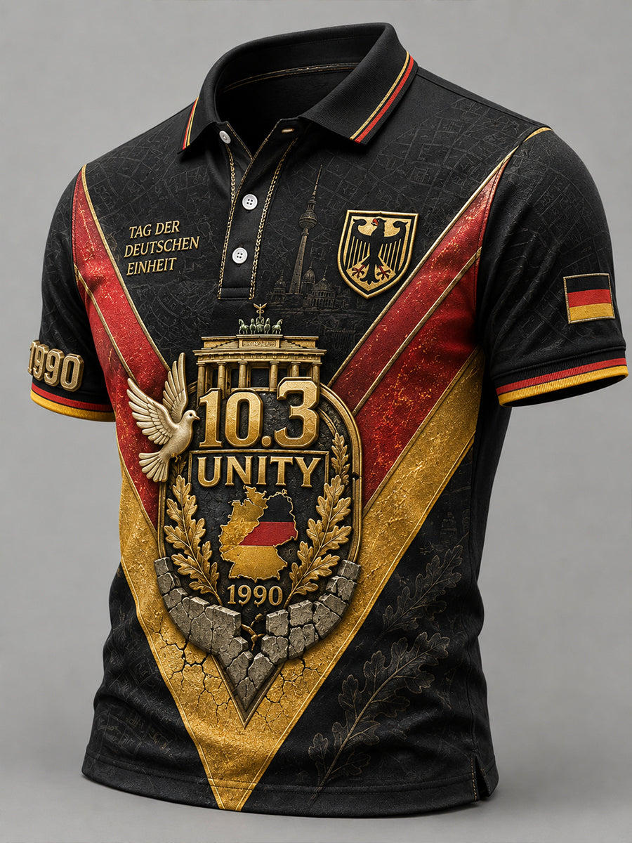 Herren-T-Shirt zum Tag der Deutschen Einheit mit kurzen Ärmeln
