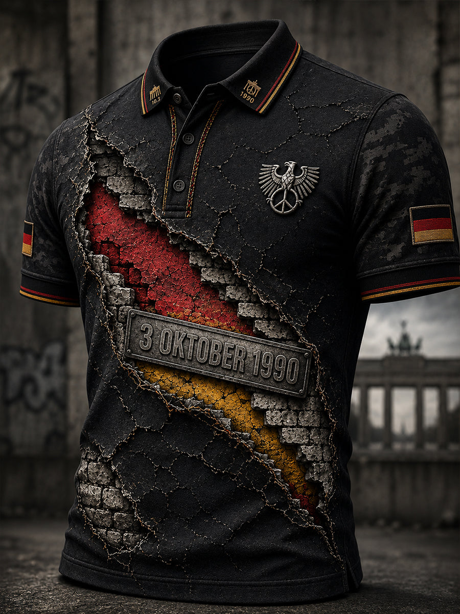Herren-Tag der Deutschen Einheit-Kurzarm-T-Shirt