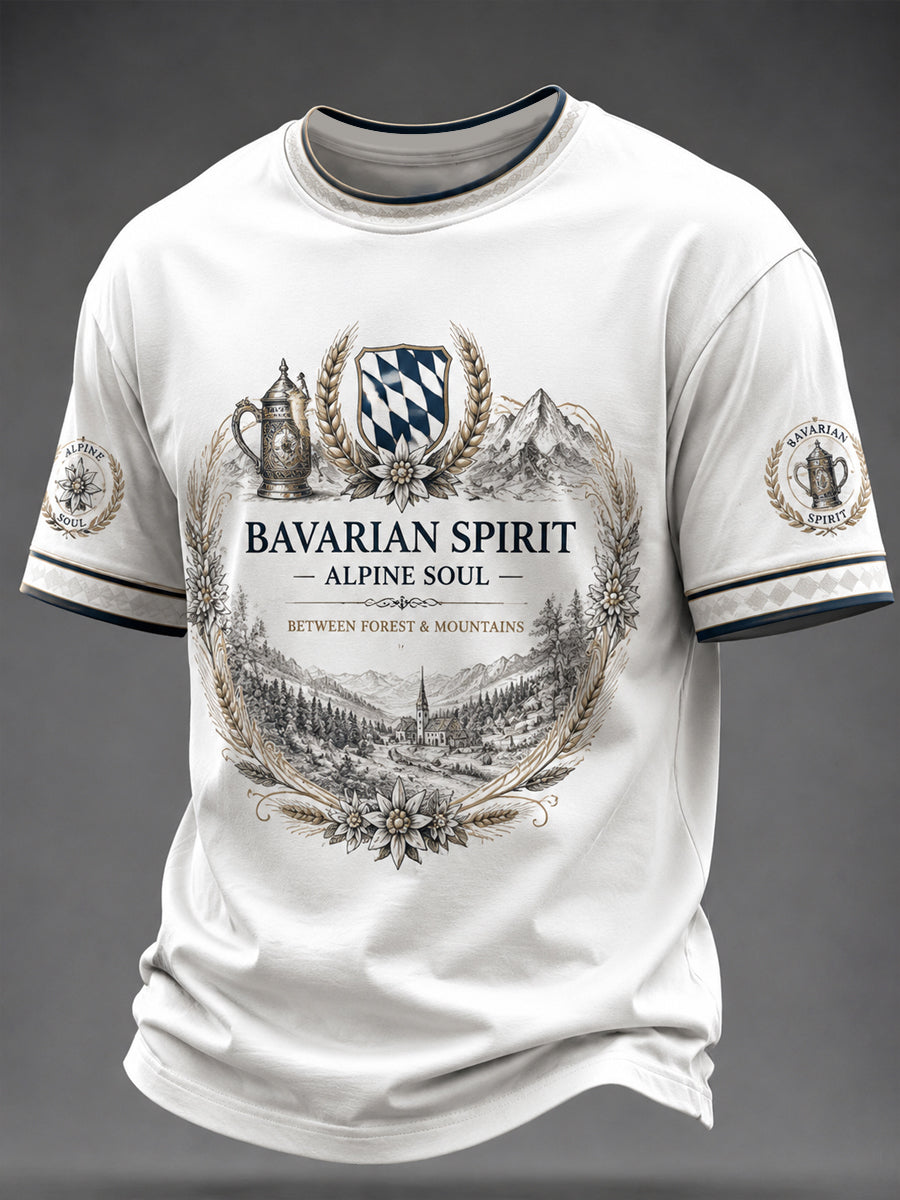 Herren-T-Shirt mit deutschem bayerischem Grafikdruck