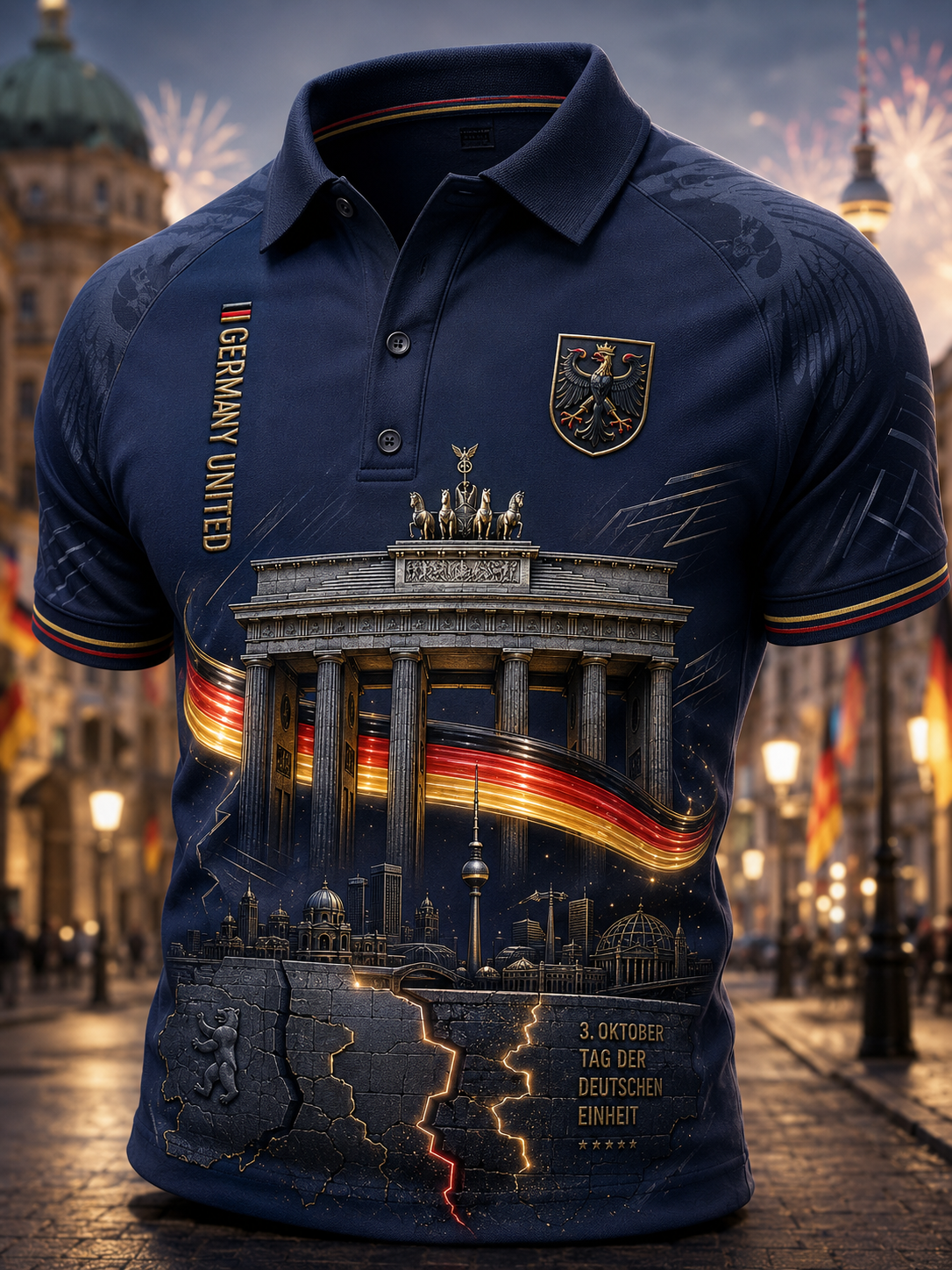 Herren-Polo-Shirt zum Tag der deutschen Einheit
