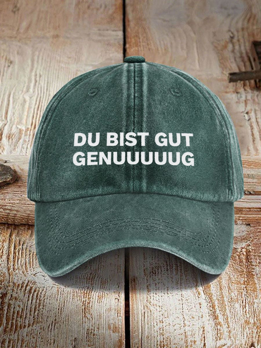 Unisex Du Bist Gut Genug Viral-Meme-Print-Kappe mit deutscher Affirmation