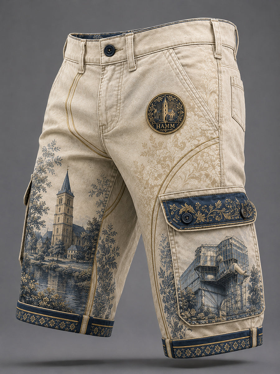 Herren Hamm Deutschland City Print Freizeit shorts