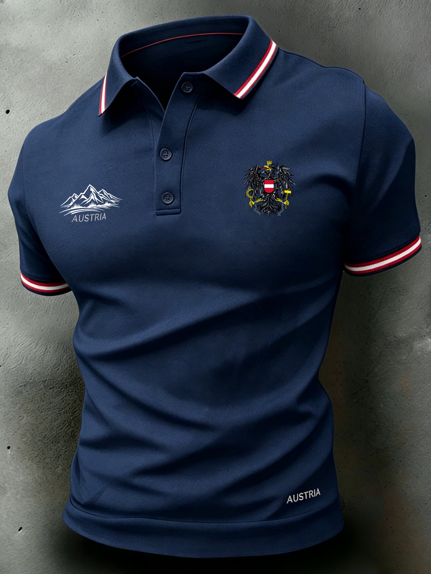 Bedrucktes lässiges Herren-Polo-Shirt im Business-Stil