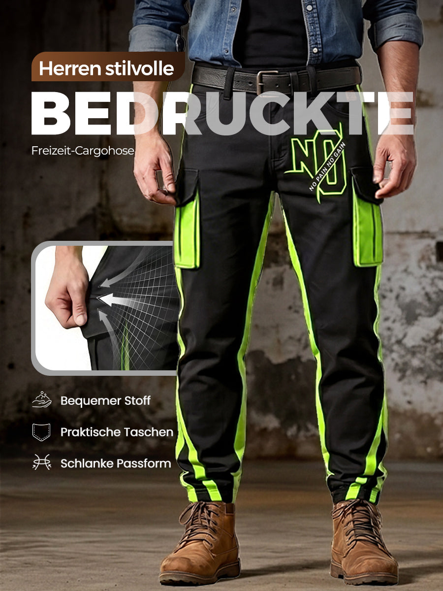 Herren-Retro-Urlaub Business-Kunstdruck Freizeit-Hose