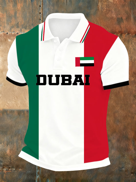 Herren UAE Kunstdruck Komfort Polo Shirt