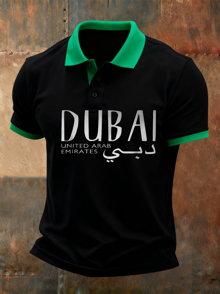 Herren UAE Kunstdruck Komfort Polo Shirt