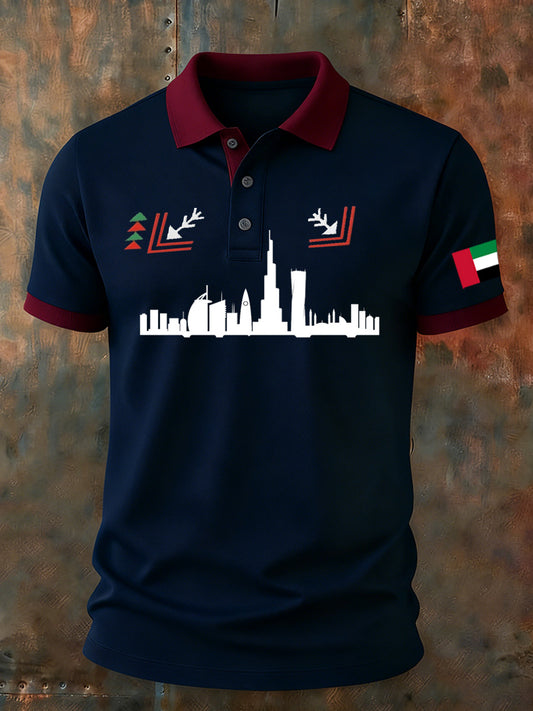 Herren UAE Kunstdruck Komfort Polo Shirt