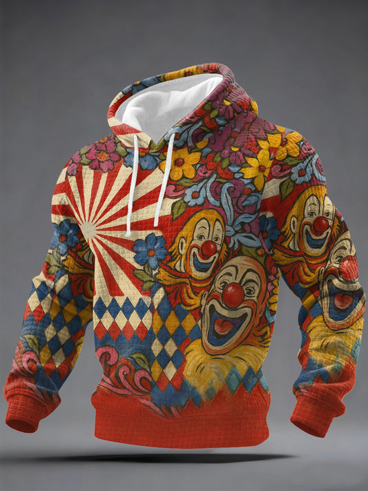 Cologne Carnival Clown Print für Herren lässig kariert Hoodie