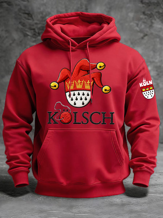 Langärmliges Sweatshirt mit Kapuze für Herren Kölner Karneval bedruckt
