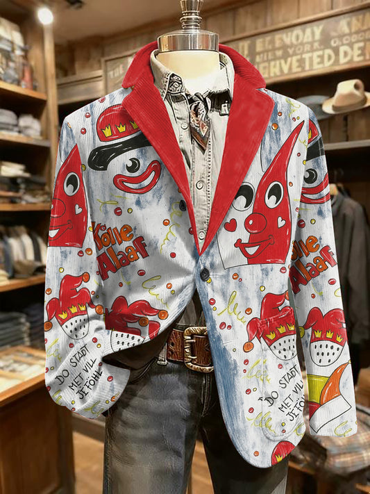 Herren Kölle Alaaf Cologne Carnival Print Freizeit anzug