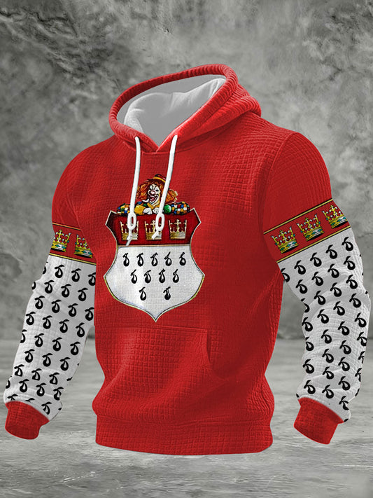 Cologne Carnival Clown Print für Herren lässig kariert Hoodie