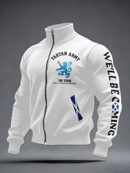 Unisex Scotland Football Lover We'll Be Coming Printed Coat