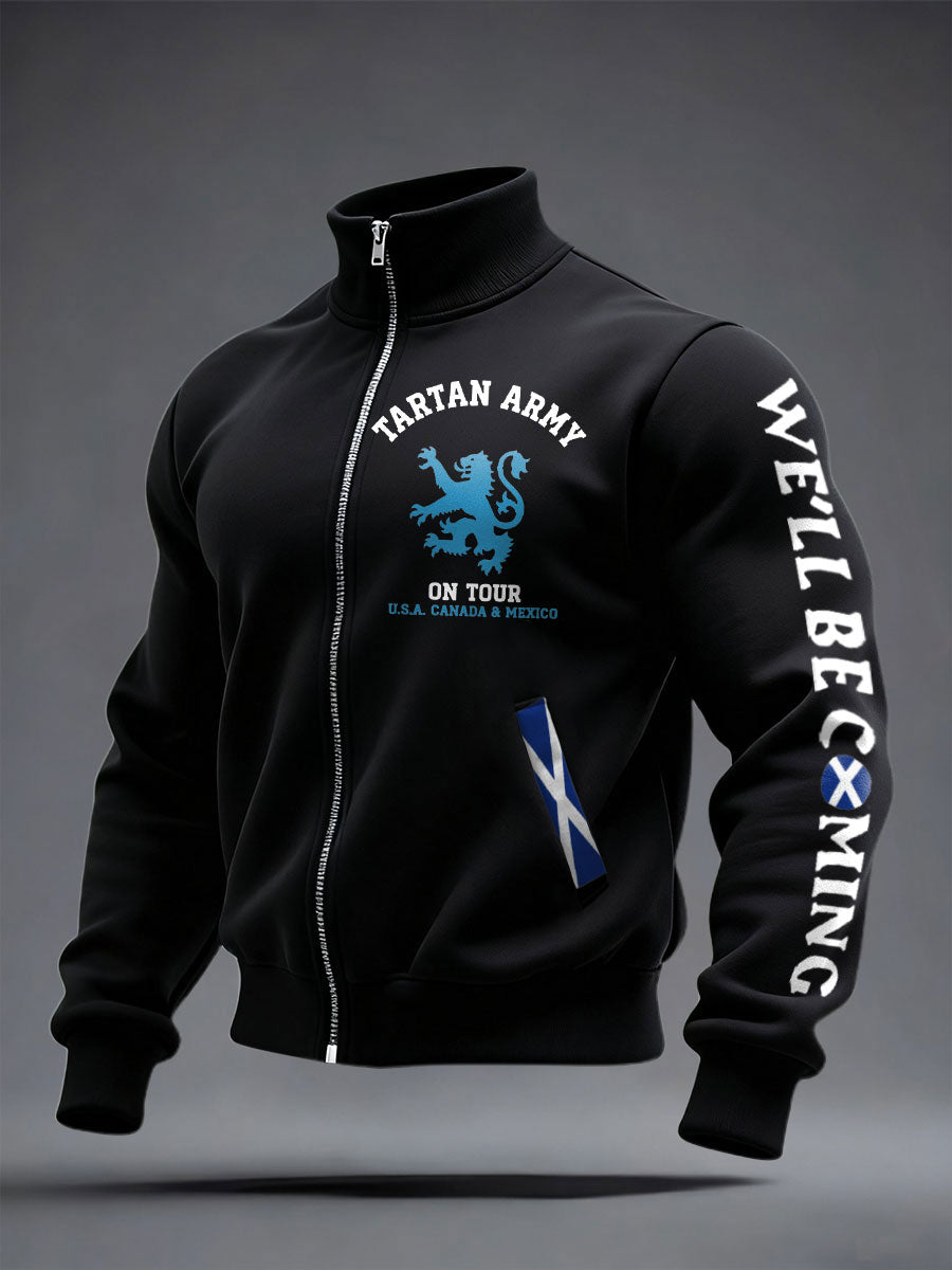 Unisex Scotland Football Lover We'll Be Coming Printed Coat