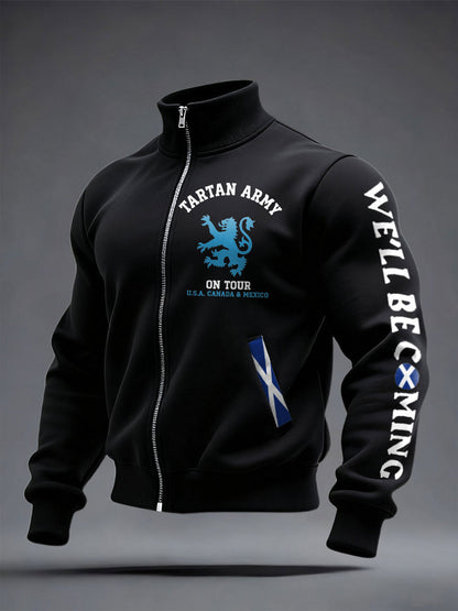 Unisex Scotland Football Lover We'll Be Coming Printed Coat