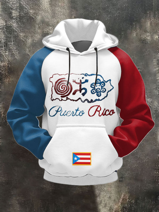 Unisex Puerto Rico Taino Proud Art Printed Hoodie