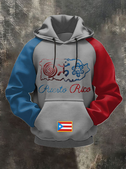 Unisex Puerto Rico Taino Proud Art Printed Hoodie