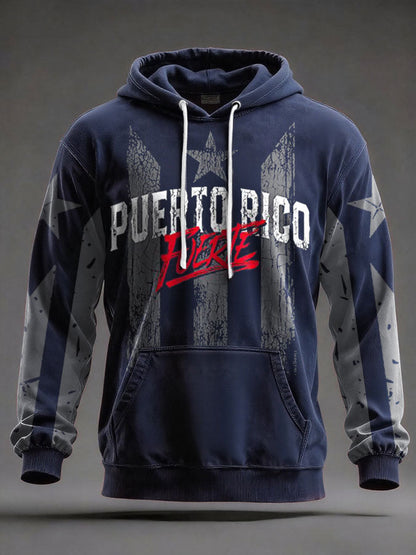 Unisex Puerto Rico Proud Art Printed Hoodie