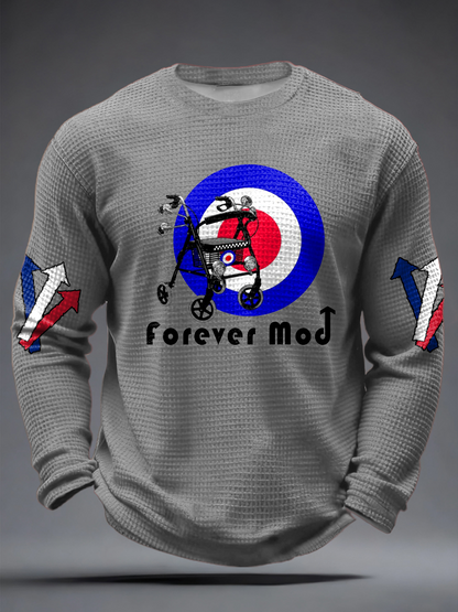 Men's UK Mods Music Lover Waffle Long Sleeve T-Shirt