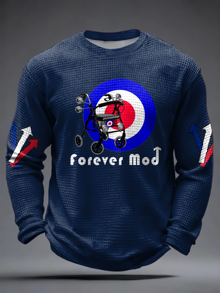 Men's UK Mods Music Lover Waffle Long Sleeve T-Shirt