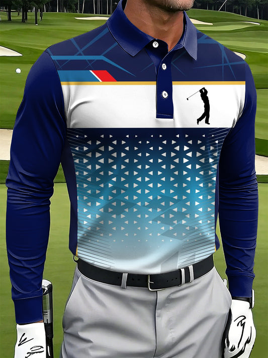 Men's Business-style Long-Sleeved Polo Shirt