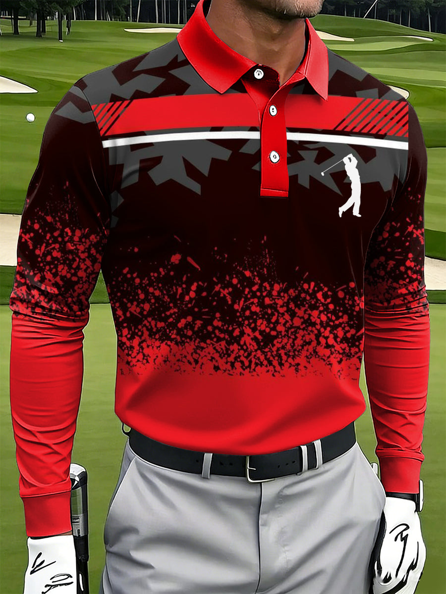 Men's Business-style Long-Sleeved Polo Shirt