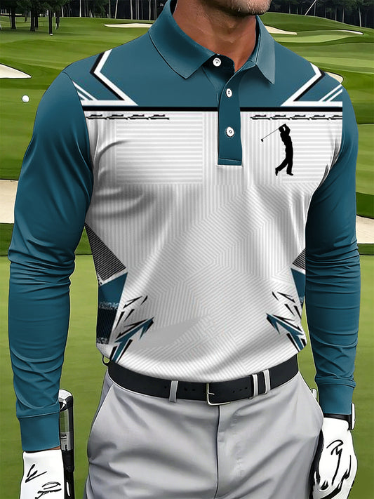 Men's Business-style Long-Sleeved Polo Shirt