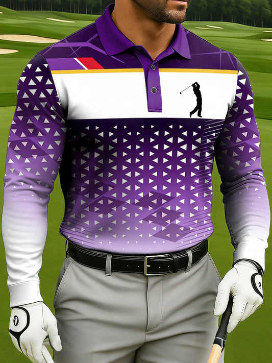 Men's Business-style Long-Sleeved Polo Shirt