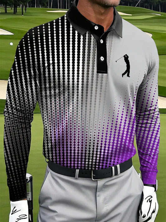 Men's Business-style Long-Sleeved Polo Shirt