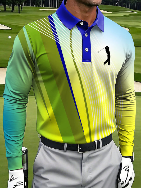 Men's Business-style Long-Sleeved Polo Shirt